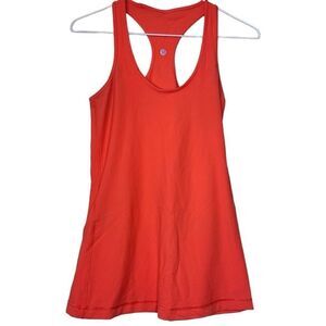 Lululemon Athletica Scoop Neck Cool Racerback Athletic Tank Top Coral Size 6